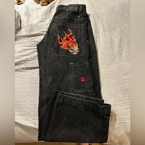 JNCO Other - JNCO Vintage Flaming Skull Jeans Men’s 36x32